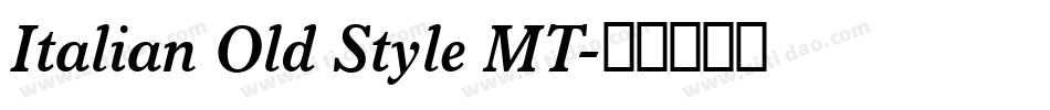 Italian Old Style MT字体转换